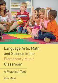 cover Language Arts, Math and Science in the Elementary Music Classroom book cover
